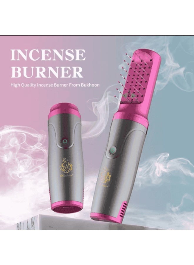 Portable Comb Oud Bakhoor Holder Rechargeable Hair Incense Burner with LED Indicator, Ideal for home, Office and Car - Image 1